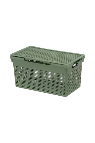 El Casa Kapaklı "loft" Depolama Kutusu, 21 Litre 306034539 Yeşil