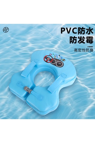 Anti-rollover Koltukaltı Çemberi Bebek Deniz Havuz Yüzme Çemberi 0-3 Yaş Mavi