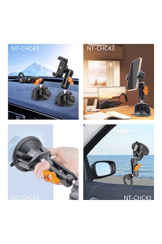 Nettech Nt-chc43 Yapışkanlı Magsafe Araç Tutucu Ve Telefon Standı Siyah