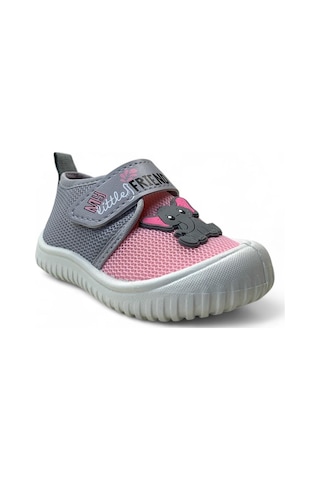 3448 Hafif Esnek Kız Bebek Panduf Gri/pembe