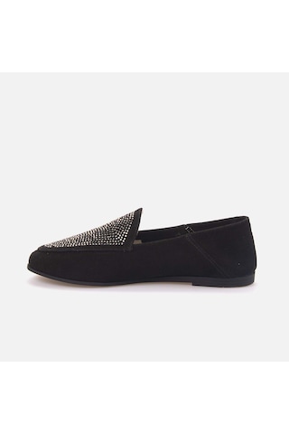 Kemal Tanca Kadın Loafer 620-003f Siyah Süet
