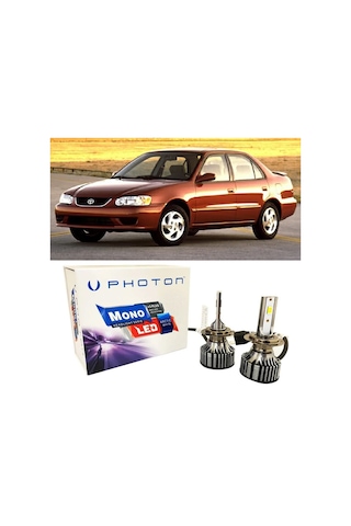 Toyota Corolla Led Xenon Uzun Far Ampulü Hb3 Mono Yeni Seri Beyaz 2000-2002