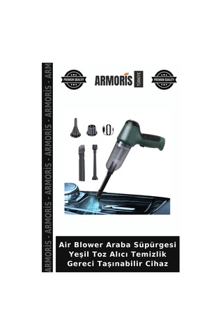 Air Blower Araba Süpürgesi Yeşil Toz Alıcı Temizlik Gereci Taşınabilir Cihaz