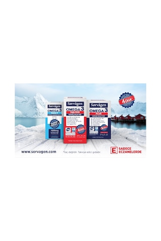Sorvagen Omega 3 Plus Saf Norveç Balık Yağı. 60 Kapsül. 1200Mg