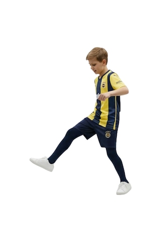 Fenerium Fenerbahçe Lisanslı Çocuk Forma Şort Seti Lacivert - Sarı
