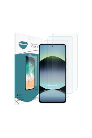 Microsonic Xiaomi Redmi Note 14 5g Screen Protector Nano Glass Cam Ekran Koruyucu 3 Lü Paket