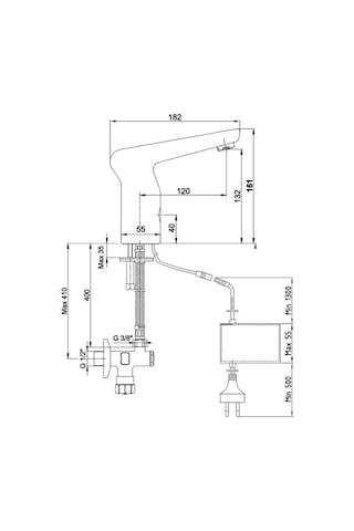 Eca 108108025 Elektrikli Fotoselli Lavabo Bataryası