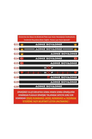 Kişiye Özel Pleksi Takmatik Plakalık - 573624047