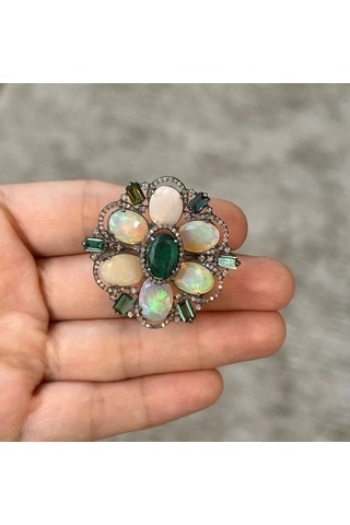 Allahverdi Türkmen Zümrüt Opal Yüzük 131