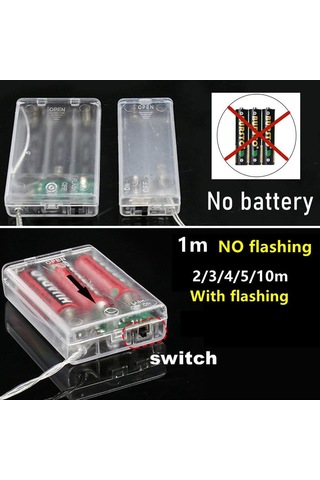 Sıcak Beyaz Led Peri Dize Işıklar 7 Renk Pil Kumandalı Açık Hava Su Geçirmez Led Dize Işık Noel Doğum Günü Ev Partisi Dekoru Lamba 10m Sıcak Beyaz