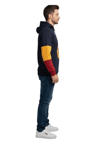 Galatasaray Lisanslı Logo Siyah Yetişkin Kapüşonlu Bayrak Sweat Kırmızı - Siyah