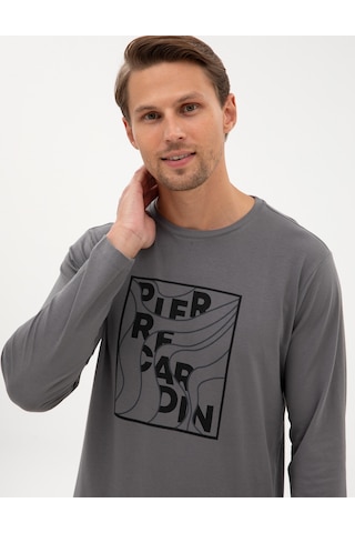 Pierre Cardin Erkek Koyu Gri Pijama Takım 50322653-vr080 Koyu Gri