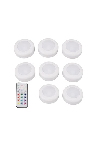 Pm-27186 Led Mobilya Merdiven Pilli Aydınlatma 3m Yapışkanlı Kumandalı Rgb + 4000k 8 Li Paket Beyaz