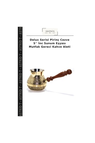Delux Serisi Pirinç Cezve 5'' İnc Sunum Eşyası Mutfak Gereci Kahve Aleti
