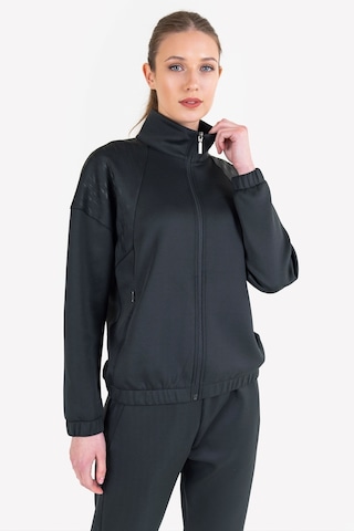 Lescon Siyah Kadın Fermuarlı Sweatshirt 23n-2124 Siyah