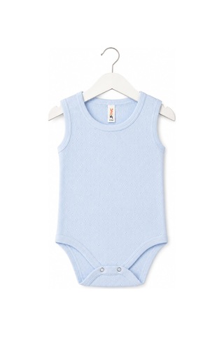 H&c Coolboy H&c 5'li %100 Pamuk Desenli Jakarlı Kolsuz Bebek Body Zıbın 2 Krem - 3 Mavi