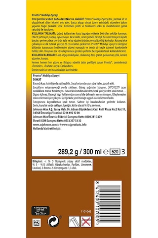 Pronto Klasik Ahşap Parlatıcı & Temizleyici Sprey 300 ML