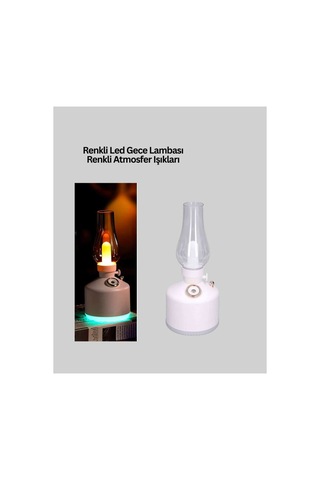 Kablosuz Retro Buhar Makinesi Gaz Lambası Tasarım Ledli Difüzör Diğer