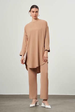 Mizalle Desen Dokulu Cepli Taba Tunik Taba