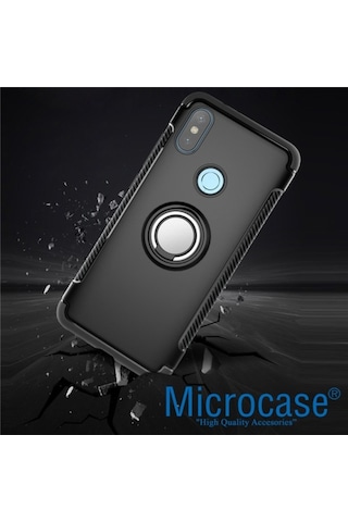 Microcase Xiaomi Mi A2 Mi 6X Yüzük Standli Armorsilikon Kilif 273076465
