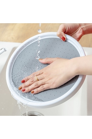 Novahub 360 Derece Dönen Baharatlık - Paslanmaz Çelik Toplar, Beyaz Tpr Yüzey, Kaymaz, Sabitlenmiş Beyaz