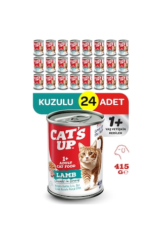 Cats Up Yaş Yetişkin Kedi Maması Kuzu Etli 415gr 24lü