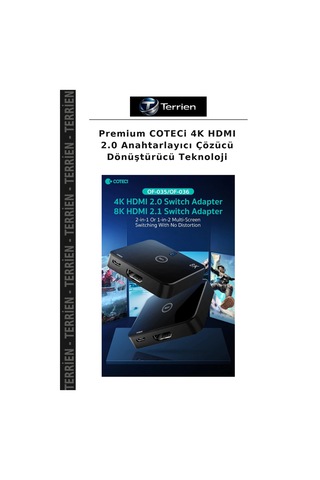 Premium Coteci 4k Hdmı 2.0 Anahtarlayıcı Çözücü Dönüştürücü Teknoloji