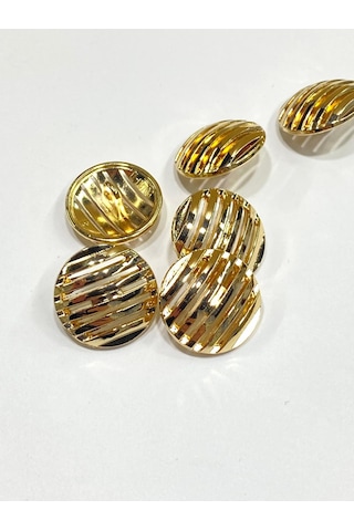 Izgara Model Metal Düğme / Gold / - 1,8 Cm