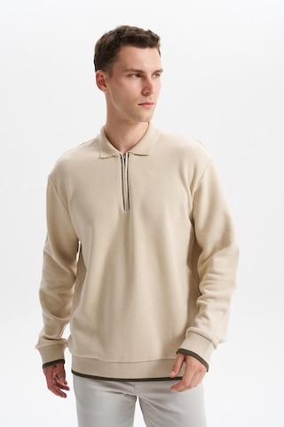AR-MA Arma Erkek Selanik Kumaş Polo Yaka Yarım Fermuarlı Regular Fit Sweatshirt Kazak K30554697902 Bej