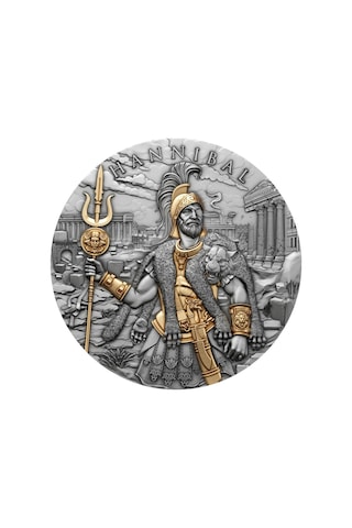 Agakulche Hannibal Altın Kaplama Gümüş Sikke Coin