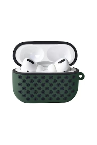 Newface Apple Airpods Uyumlu Pro 2 2.nesil Spor Delikli Kılıf - Haki Yeşil-siyah