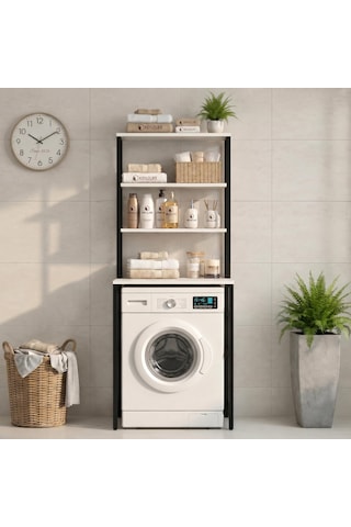 Kenzlife Çamaşır Kurutma Makinesi Dolabı Domaniç Byzsyh 180 070 60 Mat Suntalam Metal Siyah Boya
