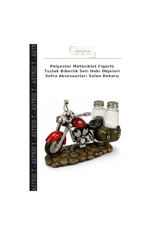 Polyester Motosiklet Figürlü Tuzluk Biberlik Seti Hobi Objeleri Sofra Aksesuarları Salon Dekoru Çok Renkli