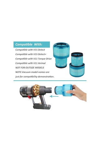 Dyson V15 Detect Uyumlu Yeşil Hepa Filtre 1 Adet
