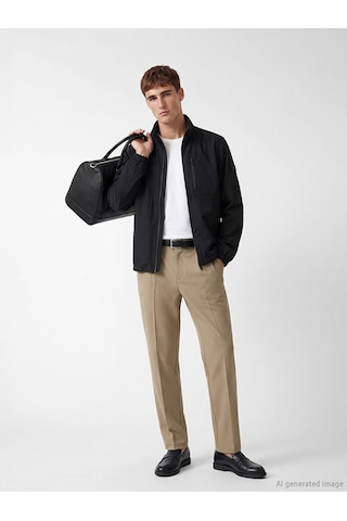 Lcw Vision Siyah Regular Fit Kapüşonlu Erkek Yağmurluk