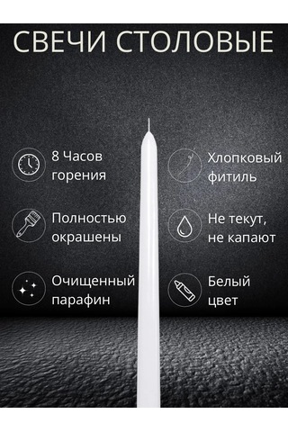 Cozy Candle Ev İçin Yemek Mumları 430394466 Beyaz