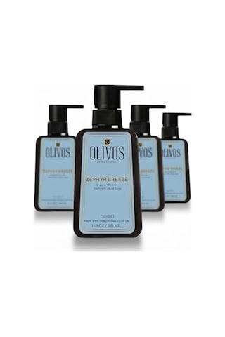 Olivos Zeytinyağlı Hamam Kokulu Sıvı Sabun - Derinlemesine Temizlik Ve Ferahlatıcı Bakım - Nemlendirici Ve Besleyici, Hassas Ciltler İçin İdeal, 500ml 4x500 Ml, Hamam Kokulu