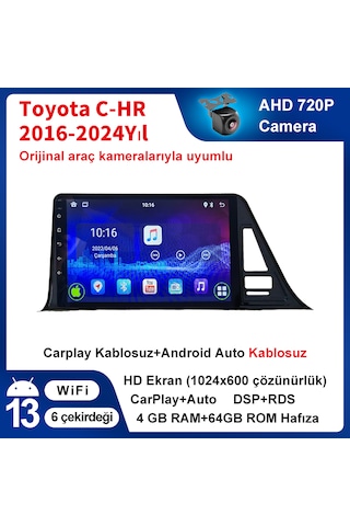 Toyota C-hr 2016-2024 Yıl Multimedya 4-64 Gb Navigasyon