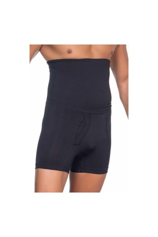 Atyticaret Siyah Seamless Toparlayıcı Erkek Yüksek Bel Double Boxer Korse