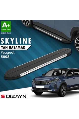 S-dizayn Peugeot 5008 2 Skyline Krom Yan Basamak 203 Cm 2017-2023 A+ Kalite