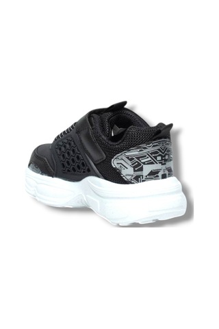 Alessio 019-26 Cilt Anatomik Filet Çocuk Sneaker Siyah Beyaz 31-35 Siyah