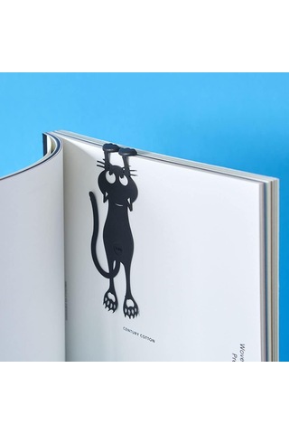 Ayraç Meraklı Kedi Renk Siyah Kedi Şeklinde 12cm Plast