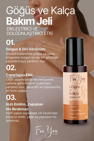 Dolgunlaştırıcı, Dikleştirici Göğüs Ve Kalça Büyütmeye Yardımcı Bakım Jeli 100 Ml X 2 Adet