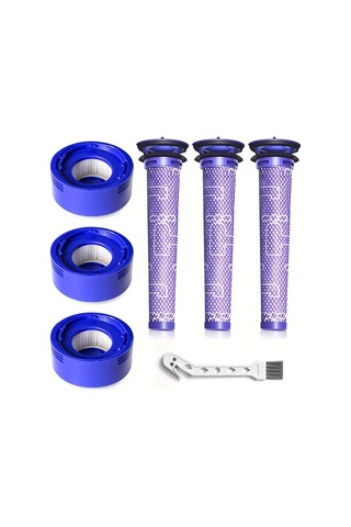 Honeybeeshop 6 Parça Set V7 Animal V8 Absolute Yedek Filtre 3 Ön Filtre 3 Son Filtre 6 Adet