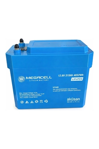 Megacell 12.8v 315ah Lifepo4 Lityum Demir Fosfat Akü Bluetoothlu Abs -yeni