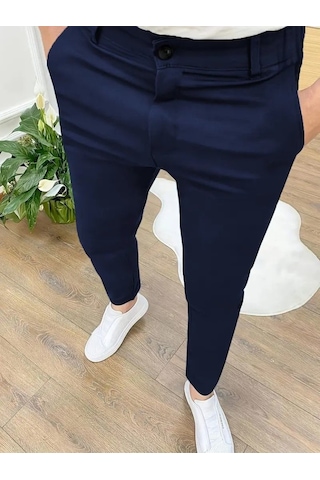 Moderie Butik Erkek Cepli Slimfit Atlas Pantolon Lacivert