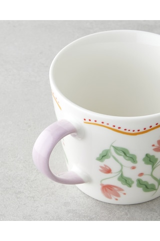English Home Floral Bliss New Bone China Kupa 450 Ml Renkli Çok Renkli