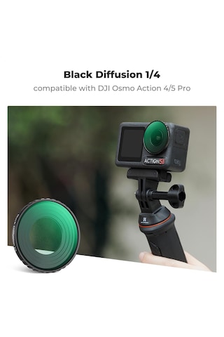 K&f Concept Black Diffusion 1/4 Filter Djı Osmo Action 4/5 Pro