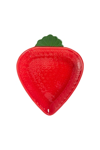 Mudo Home Strawberry Kırmızı Sunum Tabağı - 20 Cm