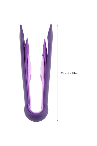 Lemestar Üçlü Gıda Kolu - Sağlıklı Plastik, Kaymaz Tutma, Yıkama Kolay - Ev, Kamp, Parti İçin Mor Mor